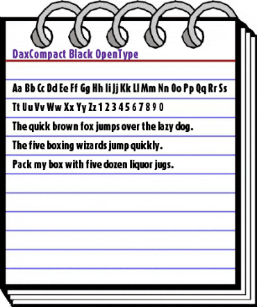 DaxCompact-Black Regular animated font preview