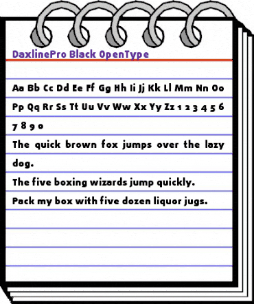 DaxlinePro Black animated font preview