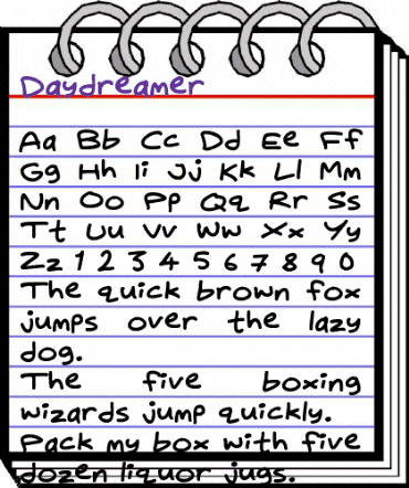 Daydreamer Regular animated font preview