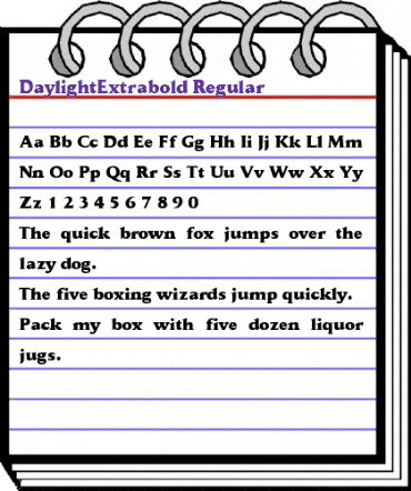 DaylightExtrabold Regular animated font preview