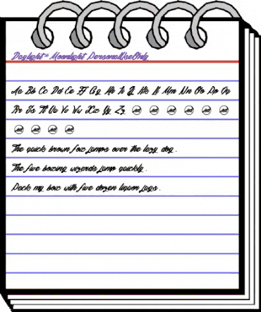 Daylight&Moonlight_PersonalUseOnly Regular animated font preview