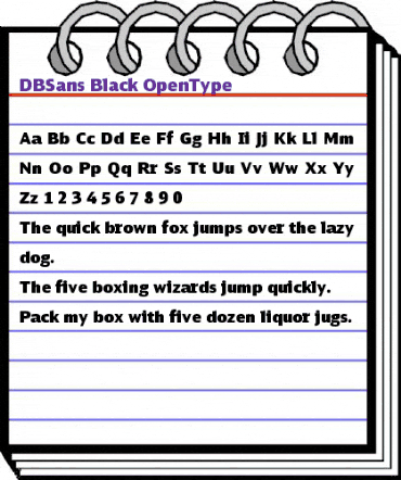DB Sans Black animated font preview