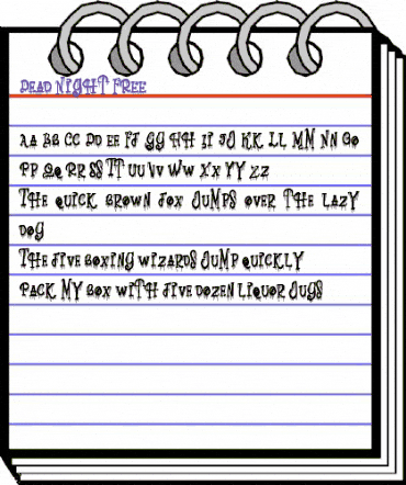 Dead Night FREE Regular animated font preview