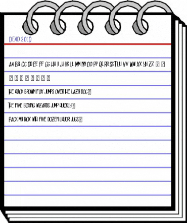 Dead solD Regular animated font preview