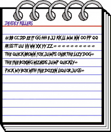 DEADLY KILLERS DEMO Regular animated font preview
