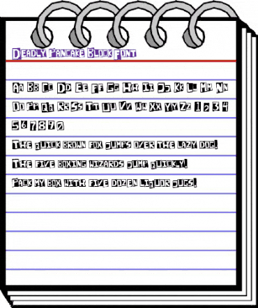 Deadly Pancake Block Font Regular animated font preview