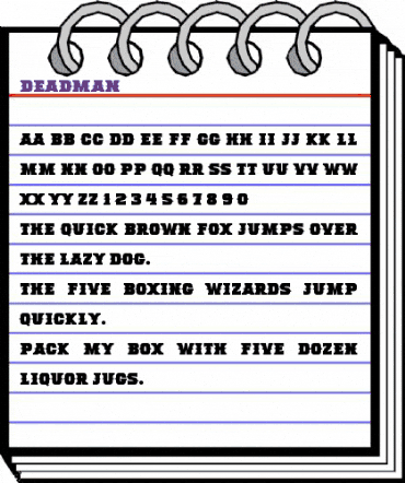 deadman Regular animated font preview