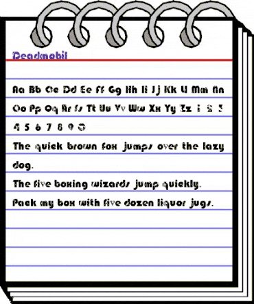 Deadmobil Regular animated font preview Deadmobil Regular animated font preview
