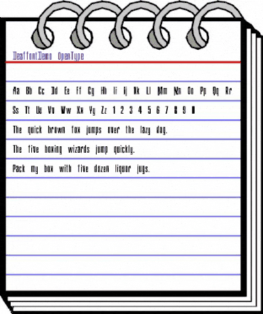 Deaffont Demo Regular animated font preview