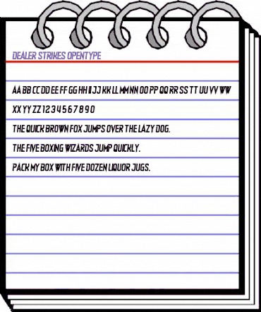 Dealer Strikes Regular animated font preview