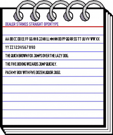 Dealer Strikes Straight Regular animated font preview