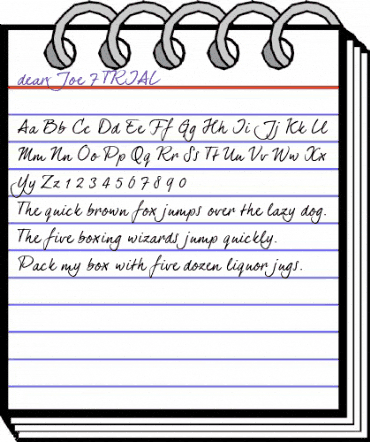 dearJoe 7 TRIAL Regular animated font preview