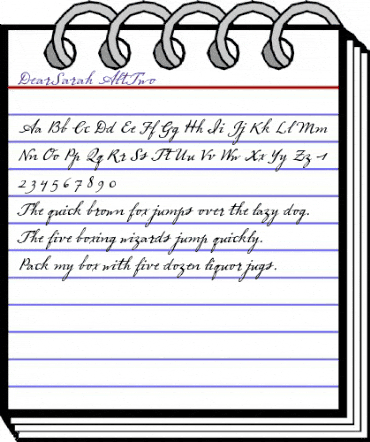 Dear Sarah Alt Two animated font preview