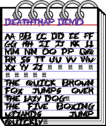 Deathtrap DEMO Regular animated font preview