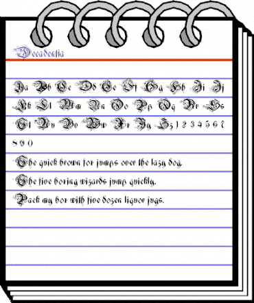 Decadentia Regular animated font preview Decadentia Regular animated font preview