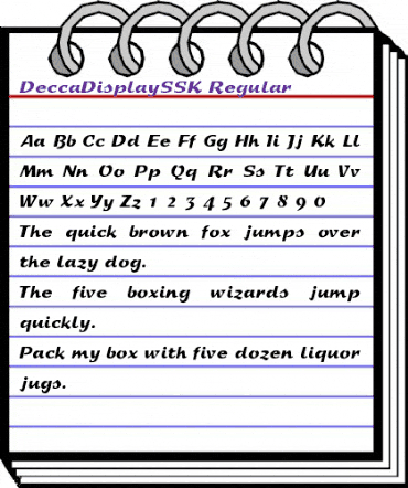 DeccaDisplaySSK Regular animated font preview