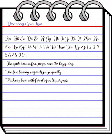 Decembery Regular animated font preview
