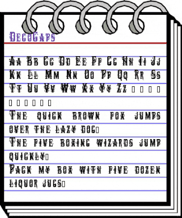 DecoCaps Regular animated font preview