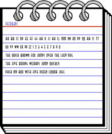 Decor3di Regular animated font preview