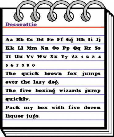 Decorattio Regular animated font preview