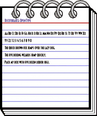 Decotura Medium animated font preview