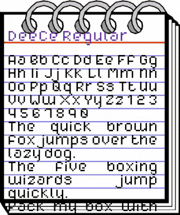DeeCe Regular animated font preview