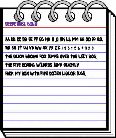 DeepCrabz Bold animated font preview