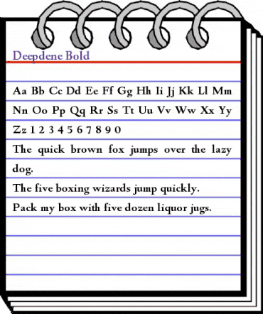 Deepdene BQ Bold animated font preview