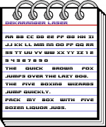 Dekaranger Laser Regular animated font preview