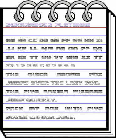 Dekaranger Platinum Regular animated font preview