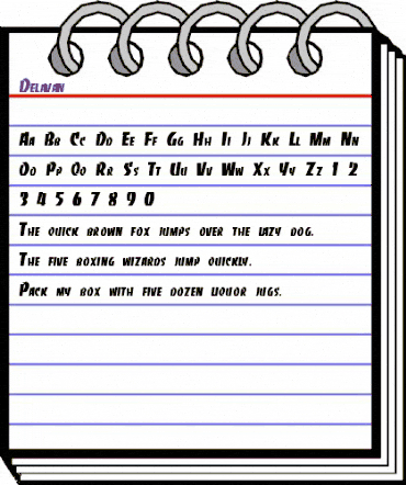 Delavan Regular animated font preview
