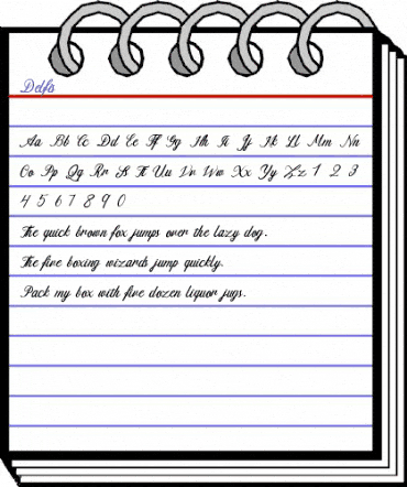 Delfis Regular animated font preview