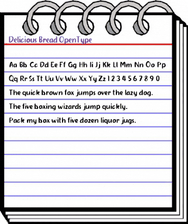 Delicious Bread Regular animated font preview