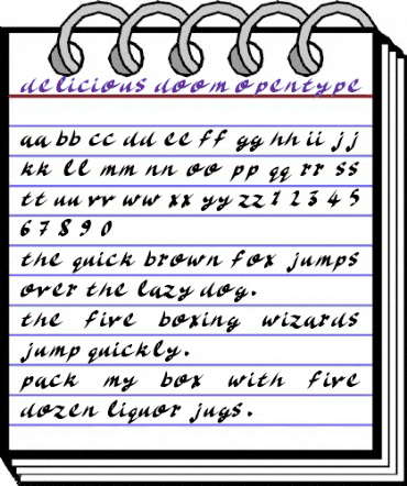 Delicious Doom Regular animated font preview