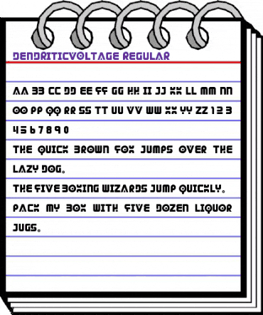 Dendritic Voltage Regular animated font preview Dendritic Voltage Regular animated font preview