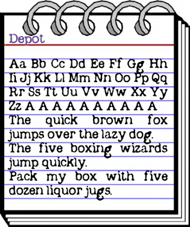 Depot Regular animated font preview