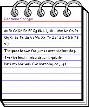 Der Neue Spargel Regular animated font preview