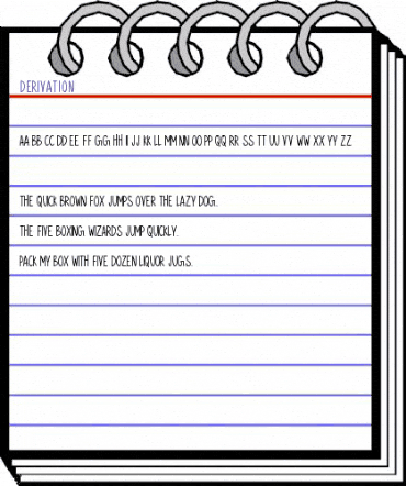 Derivation Regular animated font preview