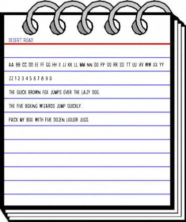 Desert Road Regular animated font preview Desert Road Regular animated font preview