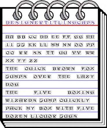 DesignerTitlingCaps Regular animated font preview