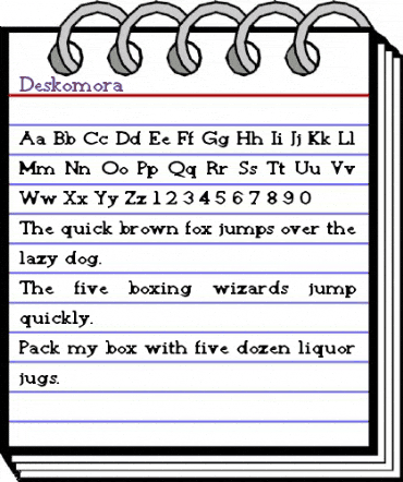 Deskomora Regular animated font preview