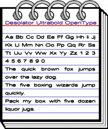 Desolator Ultrabold animated font preview