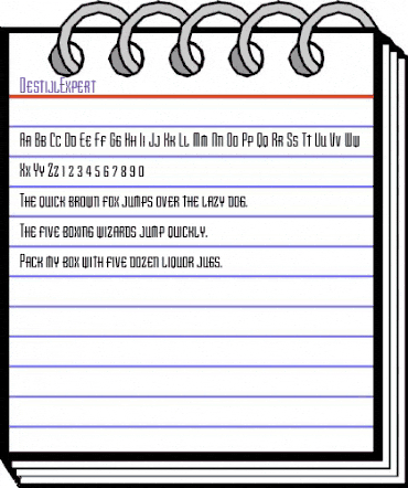 Destijl Italic animated font preview