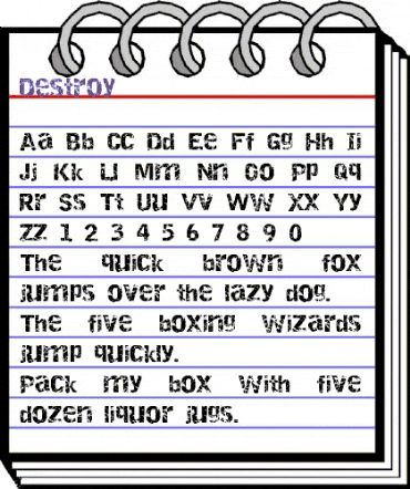 Destroy Regular animated font preview Destroy Regular animated font preview