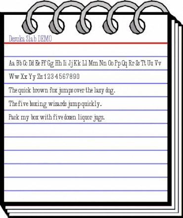 Desuka Slab DEMO Regular animated font preview