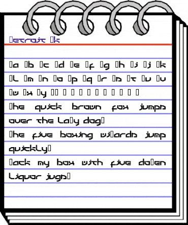 Detroit 3k Regular animated font preview