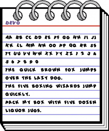 DEVO Regular animated font preview DEVO Regular animated font preview