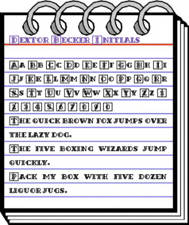Dextor Becker Initials Regular animated font preview