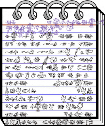 DF Calligraphic Ornaments LET Plain animated font preview