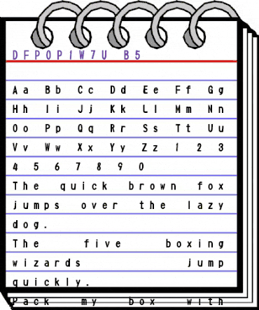 DFPOP1W7U-B5 Regular animated font preview